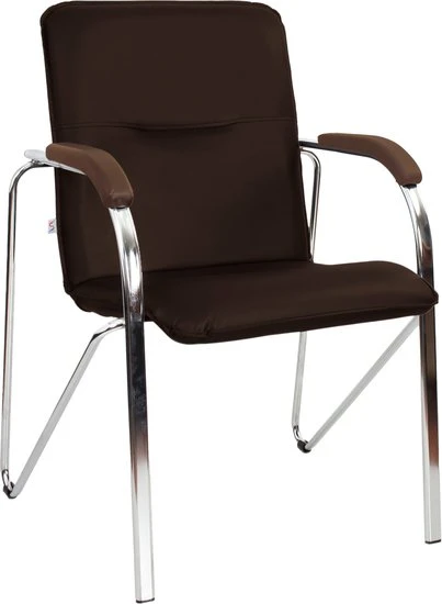 Кресло Белс Самба Chrome V 451375/V3 (кожзам темно-коричневый/темный орех) в интернет-магазине НА'СВЯЗИ