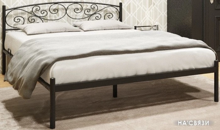 Кровать ИП Князев Лилия 160x200 (черный) в интернет-магазине НА'СВЯЗИ